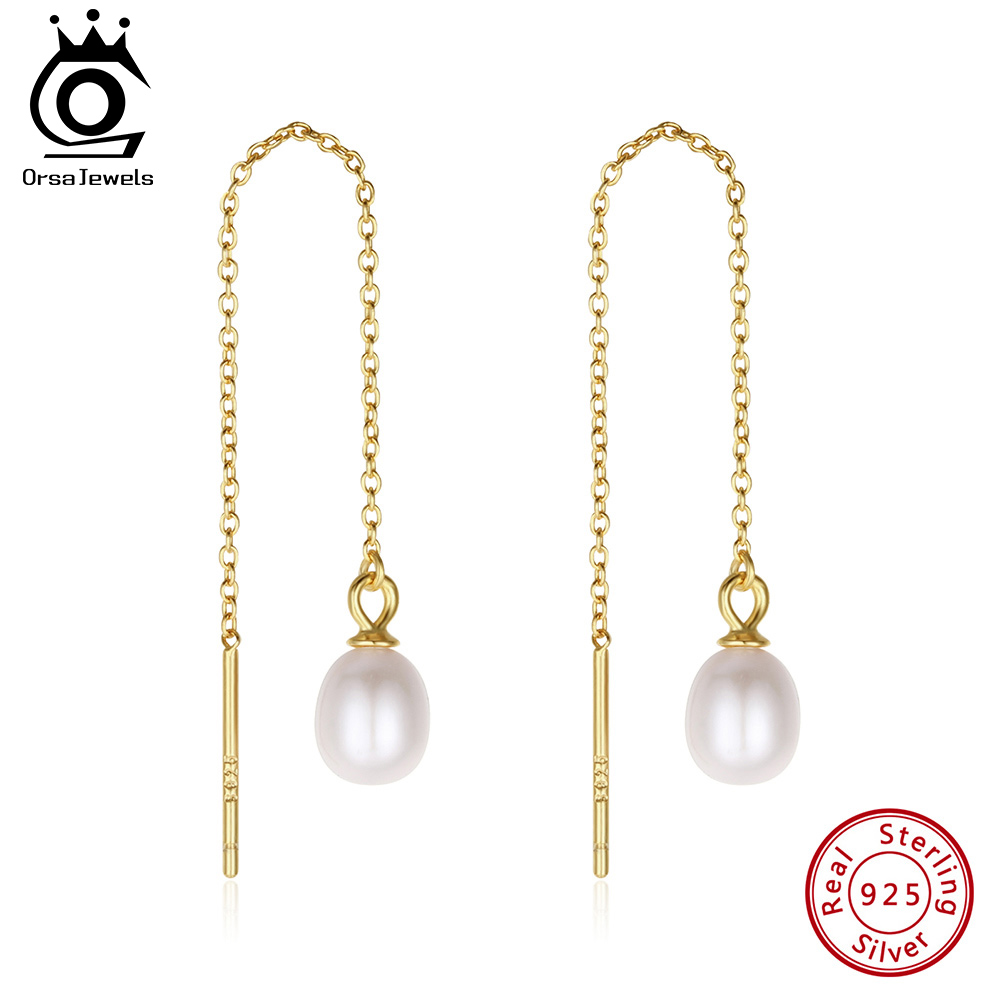 Freshwater Line - ORSA JEWELS exquisito pendiente de gota